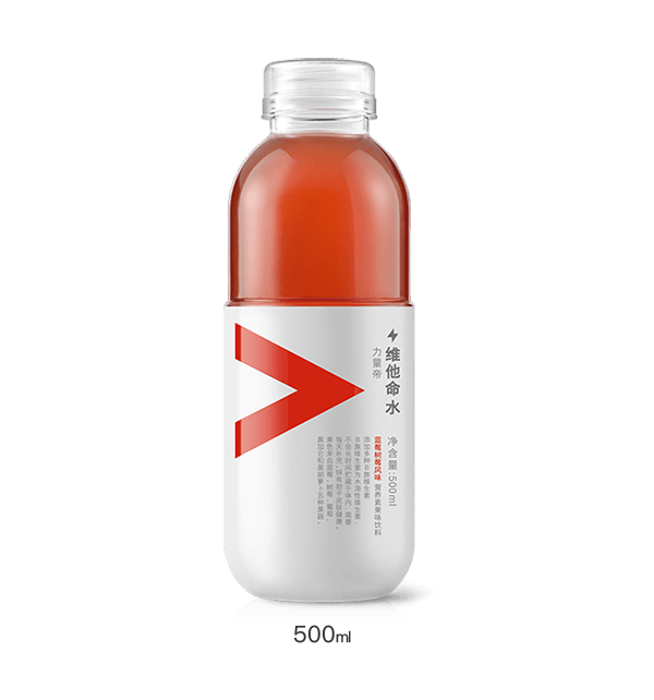 力量帝維他命水 營養(yǎng)素果味飲料 (藍(lán)莓樹莓味) 500ML