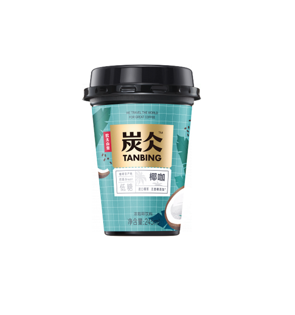 炭仌 杯裝咖啡 低糖椰咖 245ML