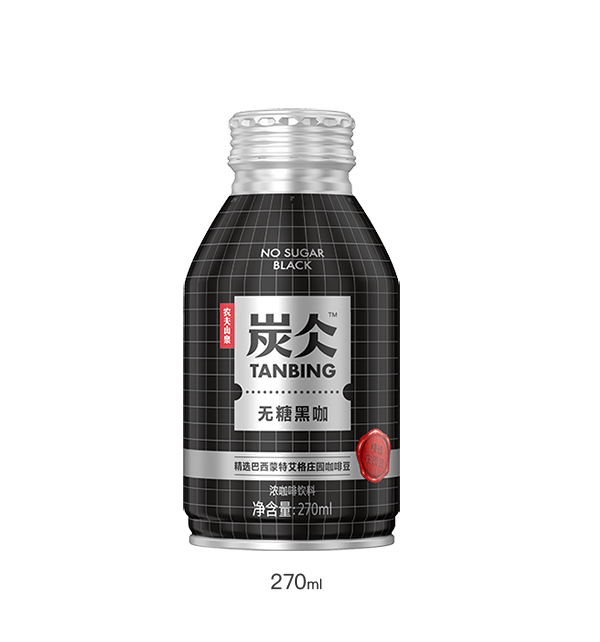 炭仌 濃咖啡飲料 無糖黑咖 270ML