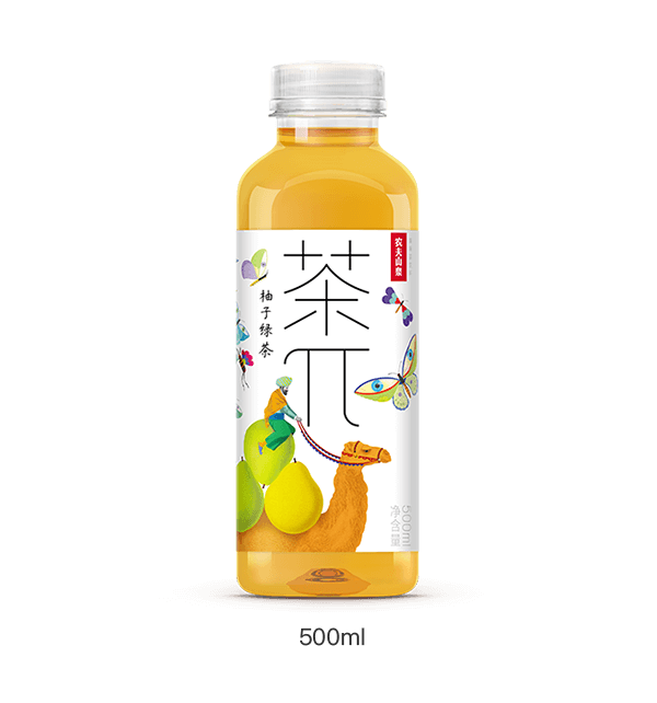 茶π 果味茶飲料 柚子綠茶 500ML